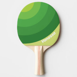 Groene cirkelstreep waterlelieblad met naam tafeltennisbatje