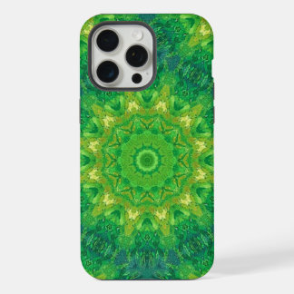 Groene Cirkelvormige Patroon Hoesje iPhone 15 Pro Max Case