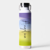 Groene citroen lavendel naam waterfles (Voorkant)