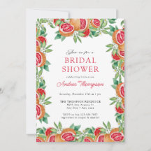 groene citrus | Bruidsdouche uitnodigingen