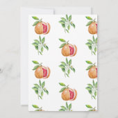 groene citrus | Bruidsdouche uitnodigingen (Achterkant)