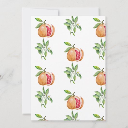 groene citrus | Bruidsdouche uitnodigingen (Achterkant)