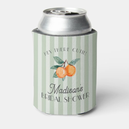 Groene Citrus Hoofd Squeeze Bruidsfeest Favor Blikjeskoeler (Blikje Achterkant)