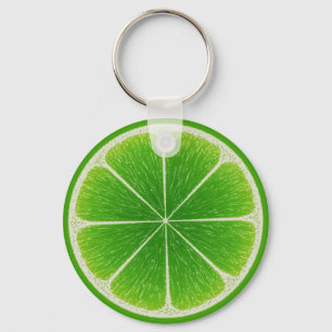 Groene Citrus Limoen Fruit Slice Sleutelhanger
