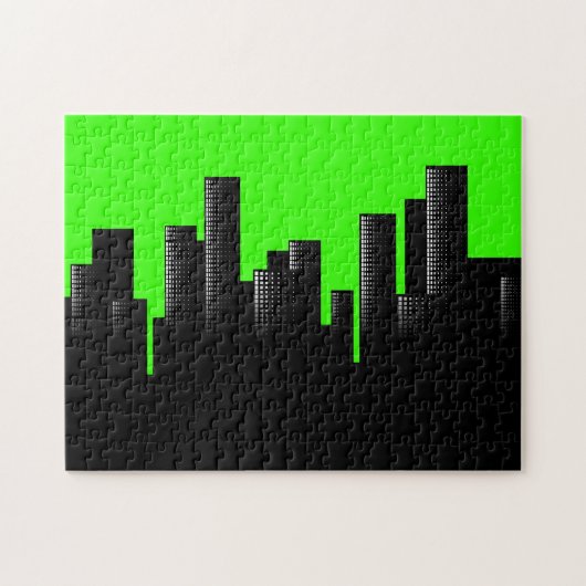 groene citystand legpuzzel (Horizontaal)