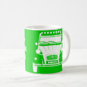 Groene Classic Citroen 2CV Deux Chevaux Dolly Mok (Voorkant rechts)