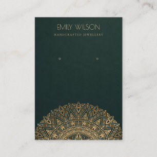 GROENE CLASSIC GOLD MANDALA EARRING DISPLAY VISITEKAARTJE