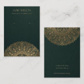 GROENE CLASSIC GOLD MANDALA EARRING DISPLAY VISITEKAARTJE (Voorkant / Achterkant)