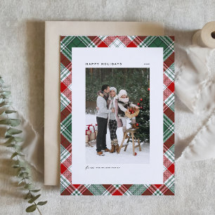Groene Classic Pset Pattern Prettige feestdagen Fo Kaart