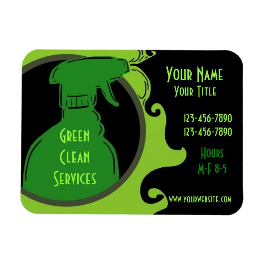 Groene Clean thema promotionele business MAGNET Magneet (Horizontaal)