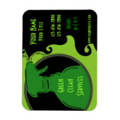 Groene Clean thema promotionele business MAGNET Magneet (Verticaal)