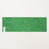 Groene Close-up Glitter met Jouw naam Yoga Mat (Voorkant (horizontaal))