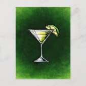 Groene cocktail absinthe briefkaart (Voorkant)