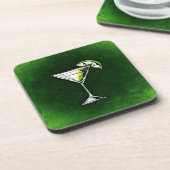 Groene cocktail absinthe drankjes onderzetter (Linkerzijde)