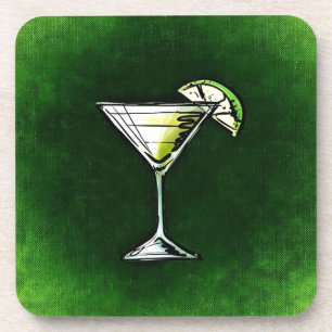 Groene cocktail absinthe drankjes onderzetter
