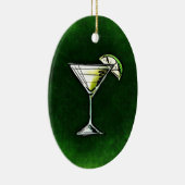 Groene cocktail absinthe keramisch ornament (Rechts)