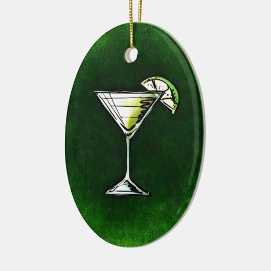 Groene cocktail absinthe keramisch ornament (Links)