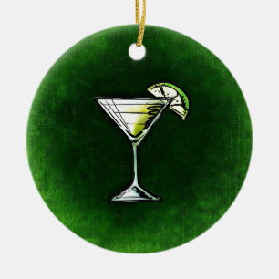 Groene cocktail absinthe keramisch ornament
