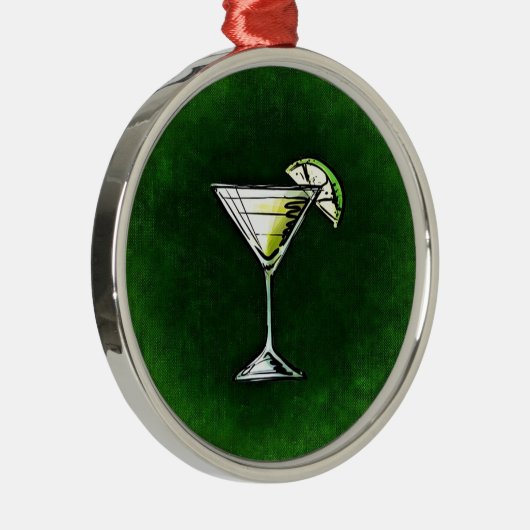Groene cocktail absinthe metalen ornament (Rechts)