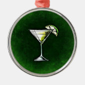 Groene cocktail absinthe metalen ornament (Voorkant)