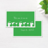 Groene cocktail bruiloft evenement aangepaste drin visitekaartjes (Bureau)