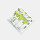 Groene cocktail en koolstof servetten (Hoek)