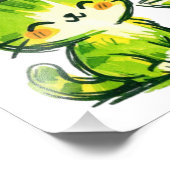 Groene Cocktails en Katten Foto Afdruk (Hoek)