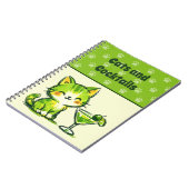 Groene Cocktails en Katten Notitieboek (Linkerzijde)