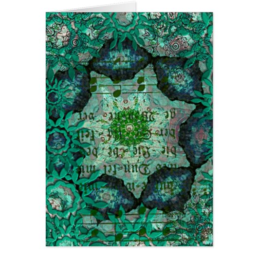 Groene collage, alle Occasion Blank Wenskaart (Voorkant)