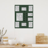 Groene collage - Football Poster (Keuken)