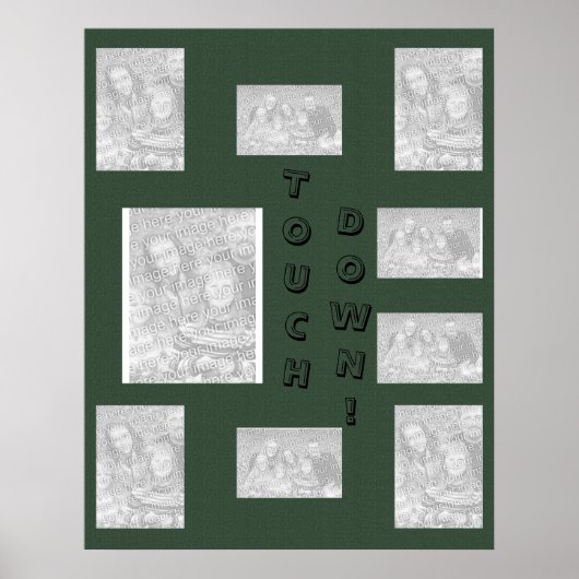 Groene collage - Football Poster (Voorkant)