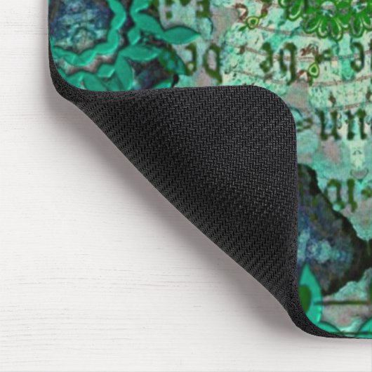 Groene collage muismat (Hoek)