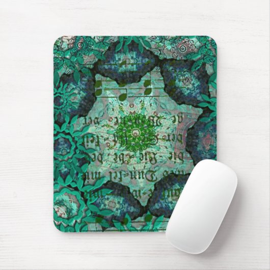 Groene collage muismat (Met muis)