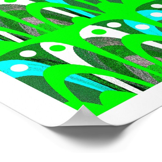 Groene collectie kunst poster (Hoek)