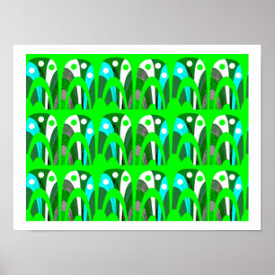 Groene collectie kunst poster