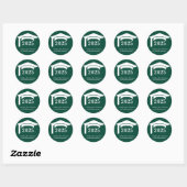Groene College Universiteit Pet Klasse van 2025 Ronde Sticker (Vel)