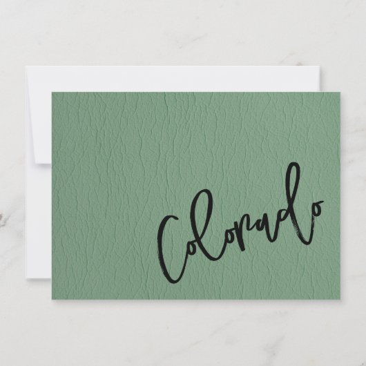 Groene Colorado Passport Dank u kaart (Achterkant)