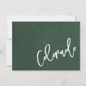 Groene Colorado Passport Dank u kaart (Achterkant)