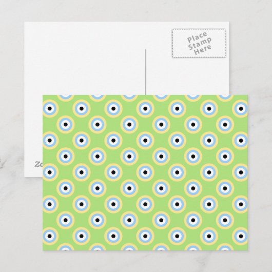 Groene combinatiecirkels van Shirley Taylor Briefkaart (Voorkant / Achterkant)