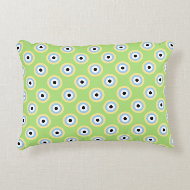 Groene combinatiecirkels van Shirley Taylor Decoratief Kussen (Voorkant)