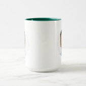 Groene Combo-fotomok - Ronde frame Aangepaste mok (Midden)