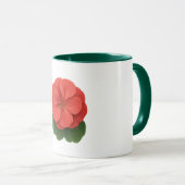 Groene Combo Mok - Geranium Bloem (Voorkant rechts)