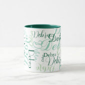 Groene combo-Mok namen typografie Mok (Midden)