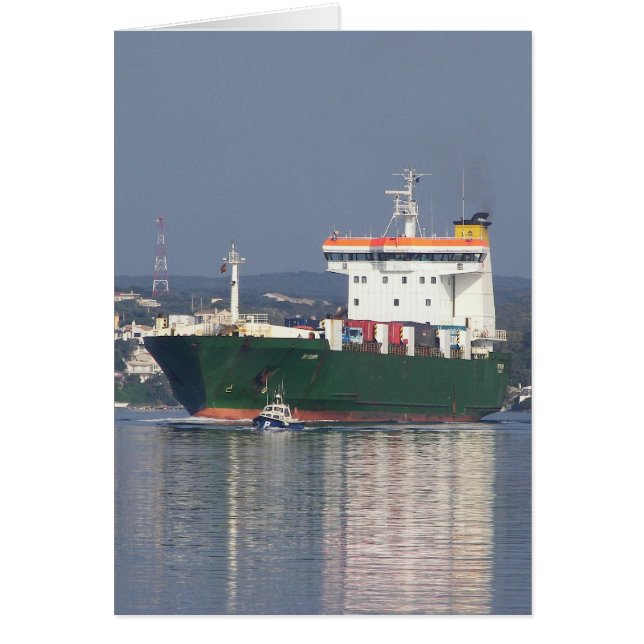 Groene commerciële vehikelferry (Voorkant)