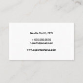 Groene Computer Chip Circuits en IT-technologie Visitekaartje (Achterkant)