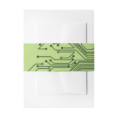 Groene Computer Circuit Board Mitzvah Uitnodiging Uitnodigingen Wikkel (Voorkant Voorbeeld)