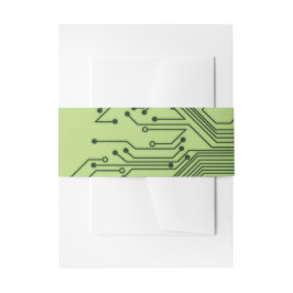 Groene Computer Circuit Board Mitzvah Uitnodiging Uitnodigingen Wikkel
