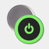 Groene Computer Power Button Magnet (Voorkant / Achterkant)