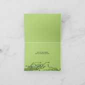 Groene computer printplaat bar mitswa bedankkaart (Binnen)