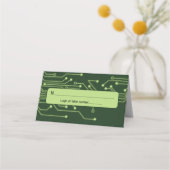 Groene computer printplaat bar mitswa plaatskaartje (Voorkant)